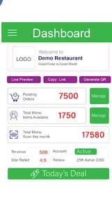 Fone Menu : Owner App screenshot 1