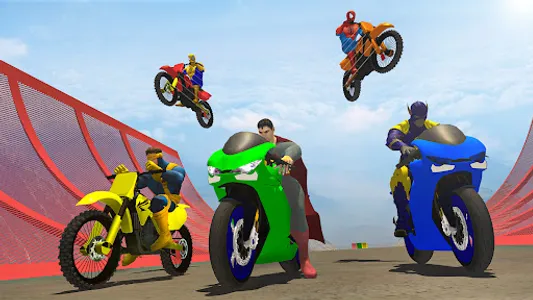 Superhero Bike Stunt Racing 3D screenshot 12