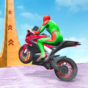 Superhero Bike Stunt Racing 3D screenshot 14