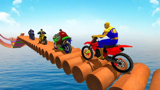 Superhero Bike Stunt Racing 3D screenshot 2