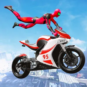 Superhero Bike Stunt Racing 3D screenshot 8