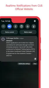 CUSrinagar Notifier - CUS screenshot 0