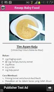 Resep Makanan untuk Bayi screenshot 3