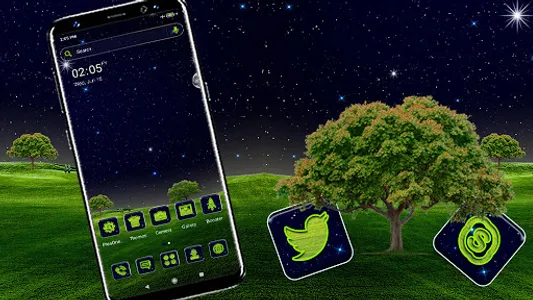 Nature Night View Theme screenshot 0