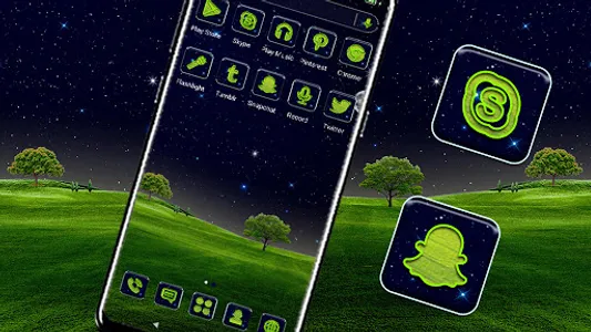 Nature Night View Theme screenshot 3