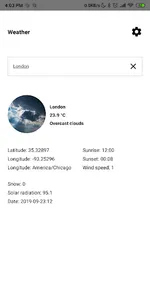 Weather screenshot 2