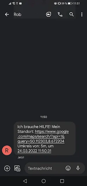 Hera - Notfall SMS App screenshot 5