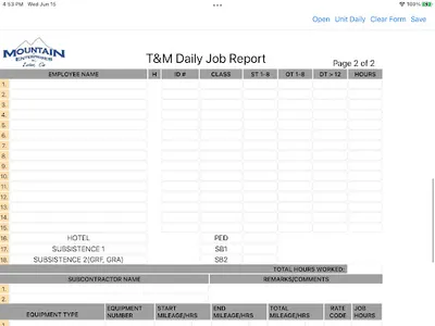 MFE Daily Job Report screenshot 3