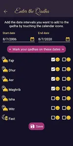 QadhaMatic-Calculate Qadha Pra screenshot 2