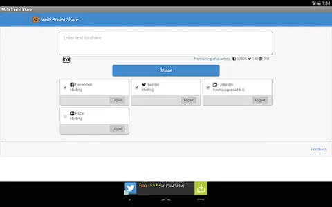Multi Social Share screenshot 3