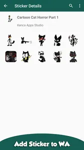 Cartoon Cat Horror Sticker WA screenshot 10