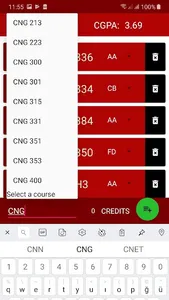 METU NCC GPA Calculator screenshot 1