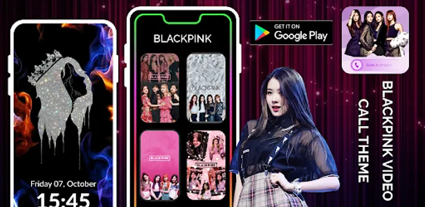 Black Pink Video Call Theme screenshot 11