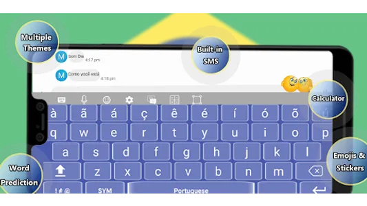 Portuguese Keyboard 2021: Braz screenshot 0