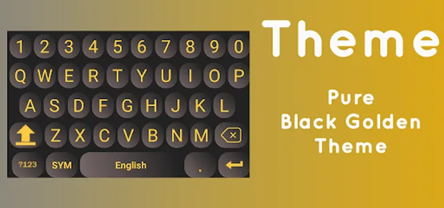 Luxury Golden Black Keyboard screenshot 0