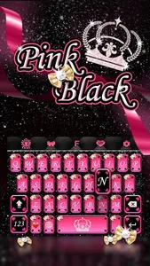 Pink Black Keyboard Theme screenshot 0