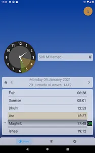 Qibla direction & prayer times screenshot 0