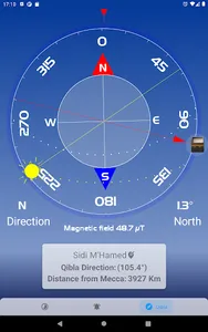 Qibla direction & prayer times screenshot 2