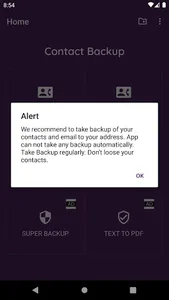Contacts Backup screenshot 1