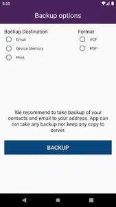 Contacts Backup screenshot 5