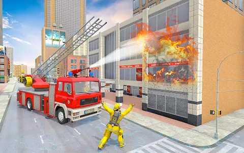 911 Rescue Fire Truck 3D Sim screenshot 0