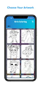Girls Coloring Book screenshot 1