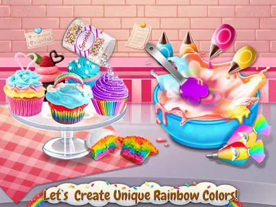 Rainbow Desserts Bakery Party screenshot 10