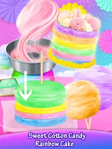 Unicorn Cotton Candy Cake screenshot 14