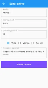 Lista de animes vistos screenshot 4