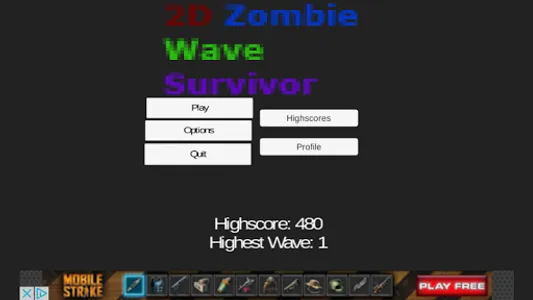 2D Zombie Wave Survivor screenshot 0