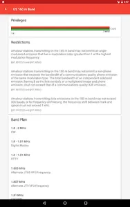 US Amateur Radio Band Plan screenshot 19