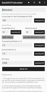 DCF Calculator - Intrinsic Val screenshot 0