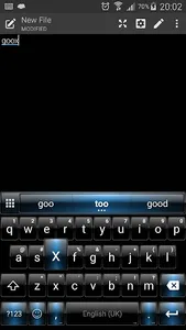 Emoji Keyboard Dusk Black Blue screenshot 1