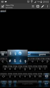 Emoji Keyboard Dusk Black Blue screenshot 2