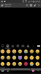 Emoji Keyboard Dusk Black Blue screenshot 3