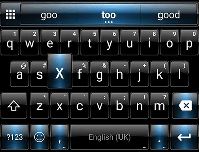 Emoji Keyboard Dusk Black Blue screenshot 4