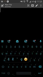 Emoji Keyboard Flat Black Blue screenshot 1