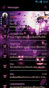 SMS Messenger Halloween Theme screenshot 2