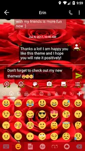 SMS Messages Love Rose Theme screenshot 3