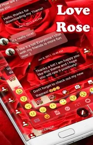 SMS Messages Love Rose Theme screenshot 4