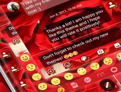 SMS Messages Love Rose Theme screenshot 5