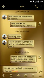 SMS Messages Metal Solid Gold screenshot 1