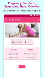 Pregnancy calculator, symptoms screenshot 6