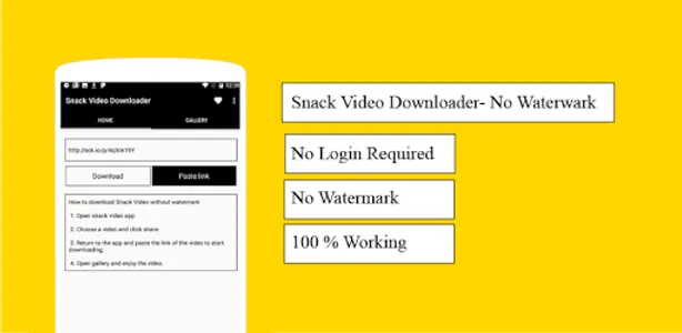 Video Downloader For Snack Vid screenshot 0