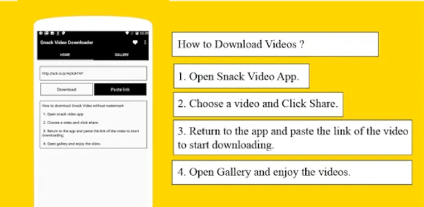 Video Downloader For Snack Vid screenshot 1