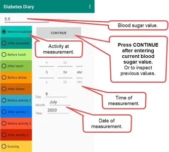 Diabetes Diary screenshot 1