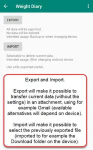 Weight Diary screenshot 2
