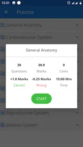 Anatomy and Physiology MCQs screenshot 17