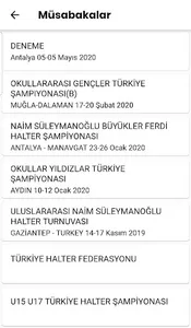 Türkiye Halter Federasyonu screenshot 3