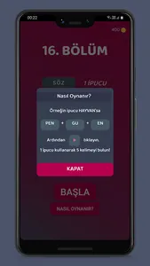 Sözcük: 1 İpucu 5 Kelime - Kel screenshot 15